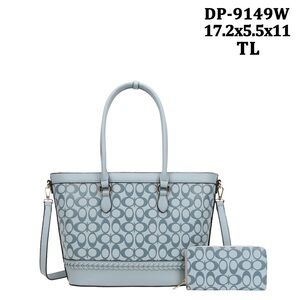 High grade tote handbag, 2 piece with a long shoulder strap.